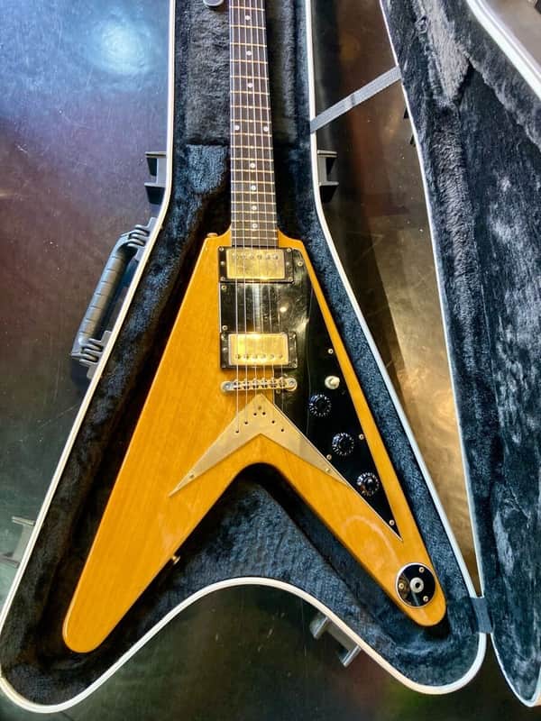 Mogami korina Frying V Type Electric Guitar 1995 Made in Japan w/SKB Hard case image 1