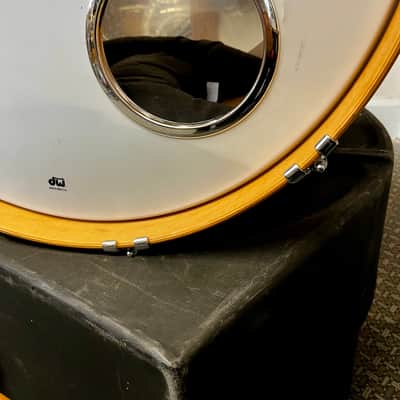 DW Collector's Series Drum Set - Rare Graphics kit in Red/silver sparkle tribal flames image 3