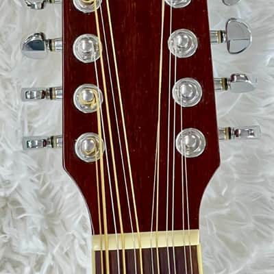 Washburn D10S12 12-String Acoustic Guitar w/ Fender Hardshell Case – Very Nice image 7