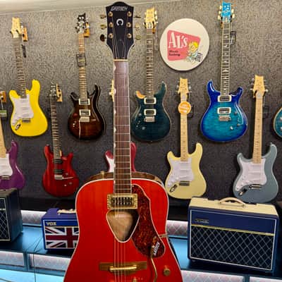 Gretsch G5034TFT Rancher Bigsby B70 G Fileditron Pickup Savannah Sunset image 2