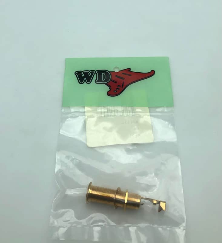 Switchcraft Threaded Mono Input/Output Jack WD Music WDE13G - Gold image 1