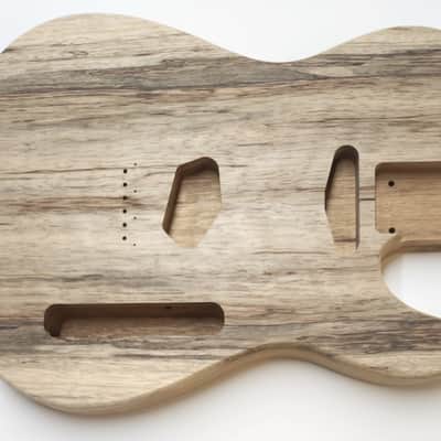 Shepard Custom Guitars Custom Telecaster Body Semi-hollow Backroute F Hole Optional Black Limba top on 3pc roasted Black Limba 2026 - Unfinished image 1