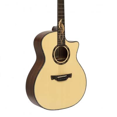 Crafter SM G-MAHO CE Anniversary MAHO Series Grand Auditorium Cutaway Salmon Inlay Design Solid Spruce Top Mahogany Neck 6-String Acoustic-Electric Guitar w/Gig Bag image 1