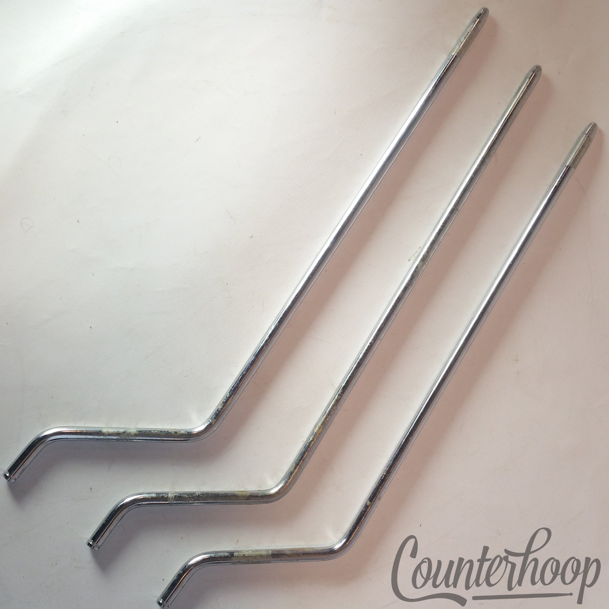 Premier 3x 18" Floor Tom Drum Legs Chrome Vintage 60s-70s Elite 14,16" England* - Fair / 15/45/29/49 — main photograph