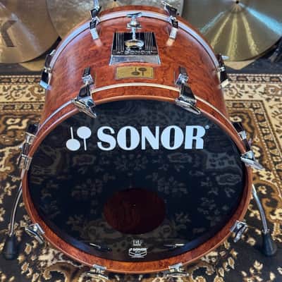 VINTAGE 1980's Sonor 17x20 Signature Horst Link Heavy Beech Shell Bass Drum in African Bubinga image 4