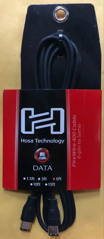 Hosa FIW-66-106 FireWire 400 Cable - Black image 1