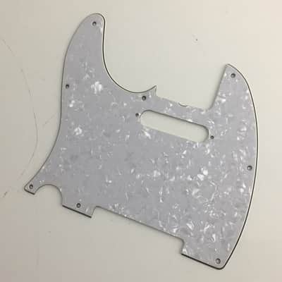 Vintage Lefty Pickguard For Fender Style Guitar Left 4ply Relic White Pearl Tele image 7