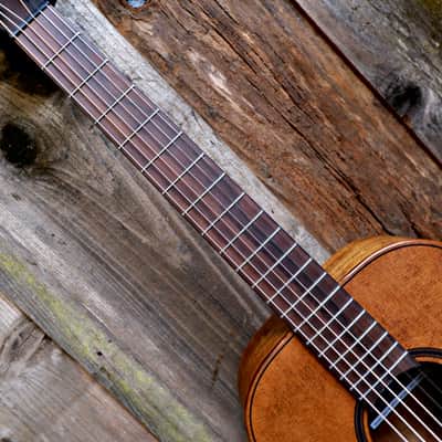 LAG Bluewave TBW1TE-BRW - Travel Guitar - Vintage Brown image 11