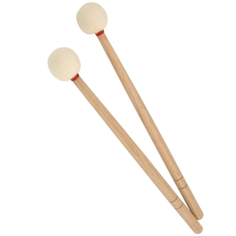 Percussion Drum Mallets Pair Oak Felt Head image 1