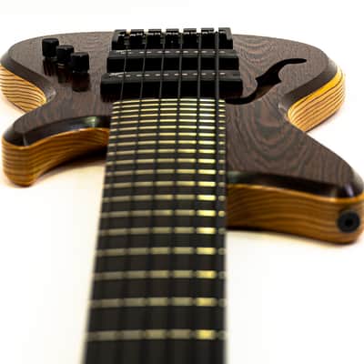 2019 Alpher Mako Elite Thinline 6-String Bass Guitar w/ Aguilar Super Singles, Wenge Neck/Top, Boutique Build Quality image 10