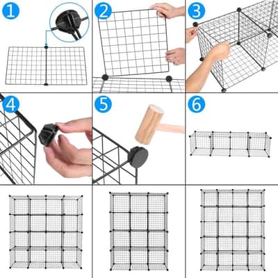 70" Modular Wire Cube Organizer – 20-Cube Metal Grid Storage for Music Gear, Studio Equipment & Creative Spaces image 4