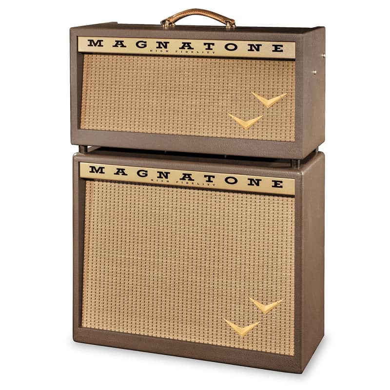 Magnatone Panoramic Stereo 12+12-Watt 2x10" Guitar Amp Half Stack image 1