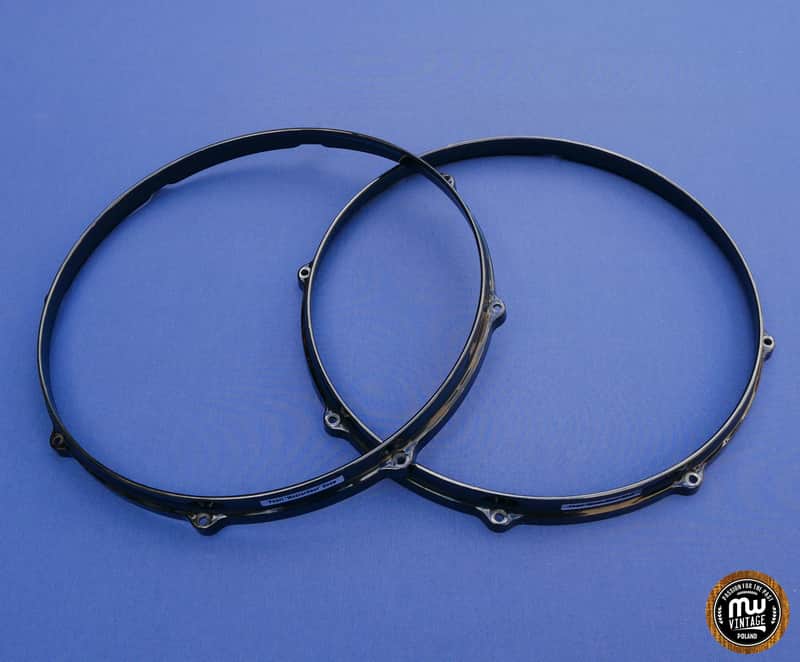 Pearl Masters Masterworks MasterCast Die Cast Hoops 14" 8 Holes BLACK Rare image 1