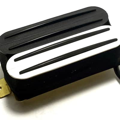 Quad Rails White Black Zebra Neck Humbucker, Four Black Blade Rails, Passive 23K Pickup ~ Style A image 1
