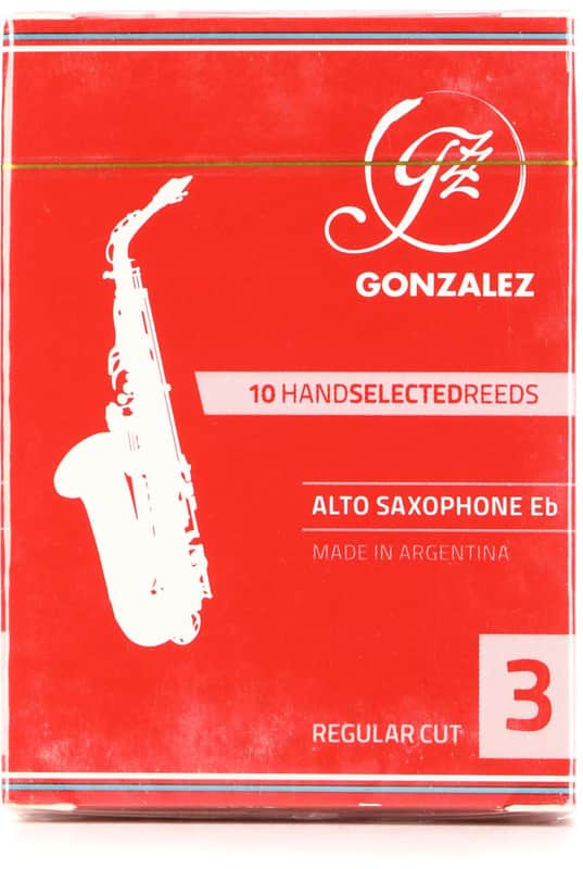 Gonzalez Reeds Regular Cut Reeds for Alto Saxophone - 3.0 (10-pack) (2-pack) Bundle image 1