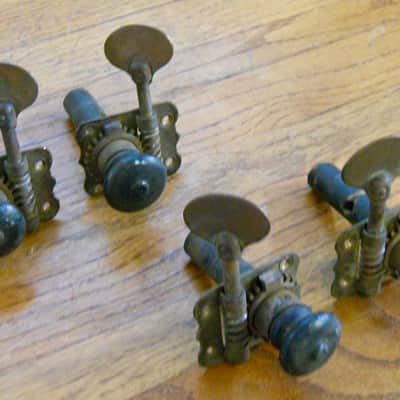 Vintage hat-peg upright bass tuners image 1