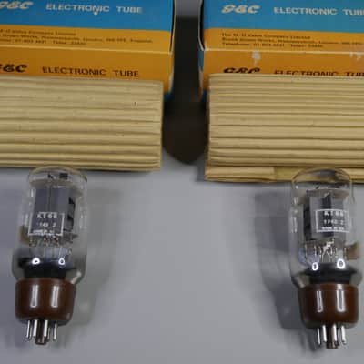 1 x Matching Pair GEC KT66 Bottom Dual "O" Getter Made in England. TV-7A tested image 2