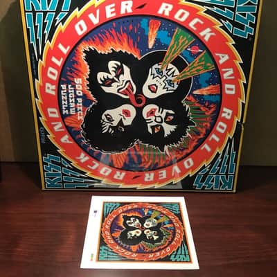 KISS Rock And Roll Over Jigsaw Puzzle 9"x19" 500 pc Sealed + BONUS Album Sticker image 1