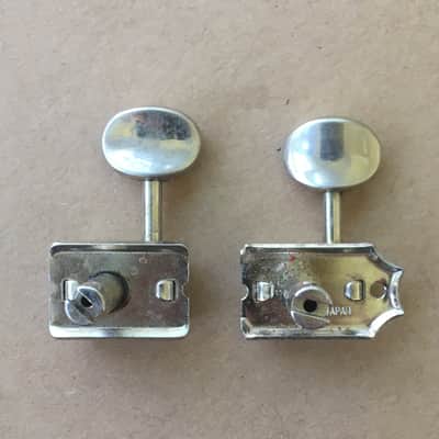 Single Kluson Style Vintage Oval Button Electric Guitar 1 One Tuner Aged Chrome image 17