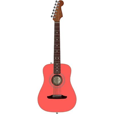 Fender California Standard Redondo Mini Acoustic Guitar Fiesta Red image 2