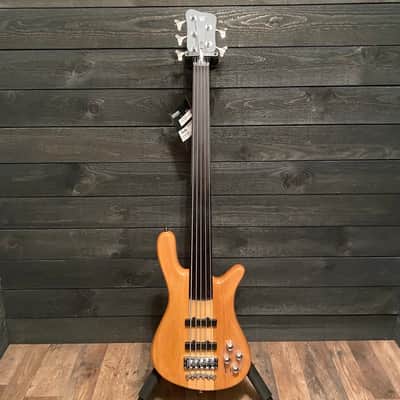 Warwick RockBass Streamer NT I 5 String Fretless Electric Bass Guitar Natural Transparent High Polish image 9