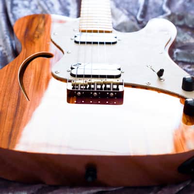 GB Liuteria Traditional Tele semi hollow rosewood and purple resin image 17