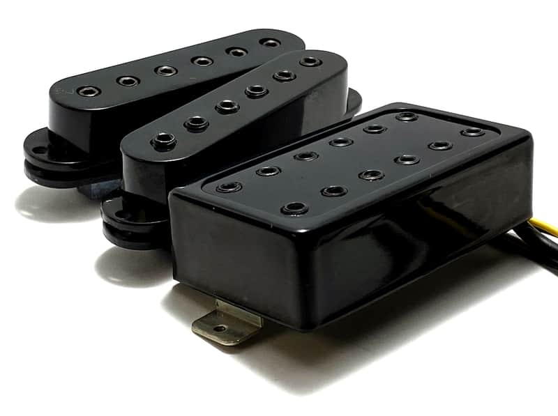 Dirty Hex HSS Pickup Set, Dirty Luv AlNiCo Bridge Humbucker + Hex Single Ceramic Middle & Neck Pickups image 1