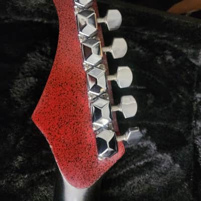 Aria Pro II Strat-Style Electric Guitar - Black/Red Custom Finish image 7