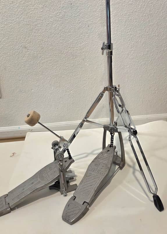 CB Drums 80's hihat and bass pedal - Chrome image 1