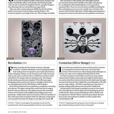 Flattley Boutique Effects Pedals Guitar Silver Range - Silver Centurion Transparent Overdrive Pedal image 6