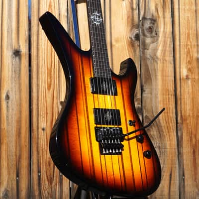 Schecter USA CUSTOM SHOP Synyster Gates FR Vintage Sunburst w/Pinstripes 6-String Electric Guitar w/ Black Tolex Case image 2