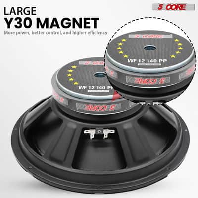 5 Core 12 Inch Car Woofer Audio Pair 400W 4Ohm Deep Bass Replacement Subwoofer for SUV Truck image 5