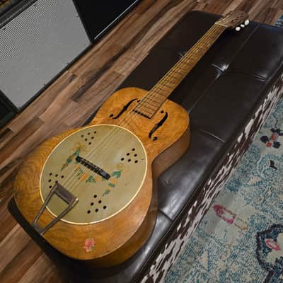 1930s Kay Del Oro "Fauxbro" Resonator Acoustic Guitar w/ Case image 6