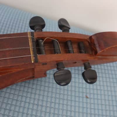 Vintage 1970s The Dulcimer Factory DF STAMP Birch Mahogany 4-String Heart Motif Mountain Dulcimer Walnut Heart Sound Hole K image 2