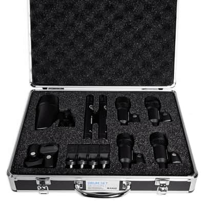 AKG Drum Set Session I (7) Microphone Kit w/ Bass/Overhead/Snare/Tom+Clamps+Case image 1