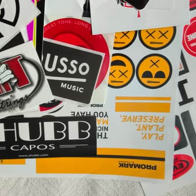 Massive Guitar Sticker Lot! Ernie Ball, GHS, Elixir, Kyser, Dunlop & more! Plus free mystery guitar picks! image 6