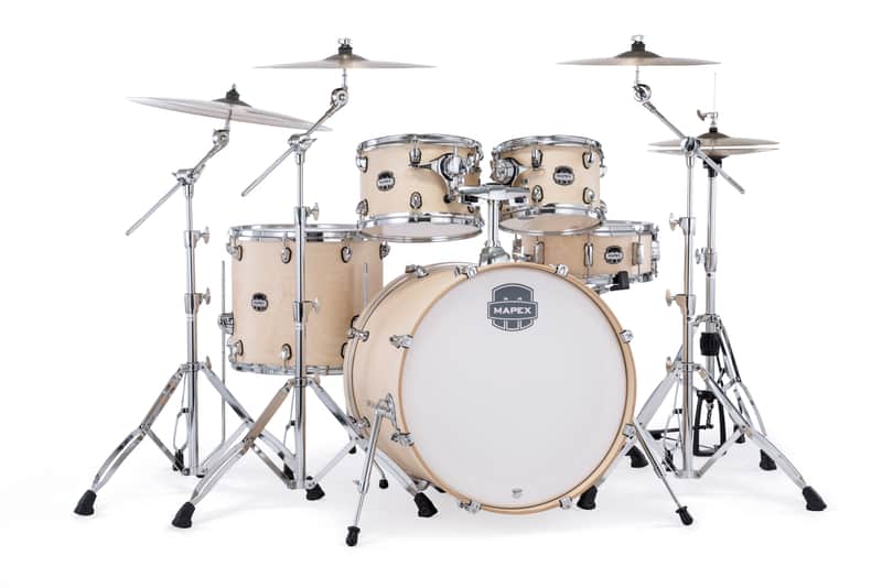 Mapex Mars Maple Natural Satin Rock Drums 5pc Shell Pack 22/10/12/16/14 | NEW Authorized Dealer image 1