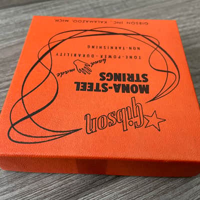 Gibson Retail display box with 10 NOS sets of 1950s Gibson Mona-Steel Strings image 22