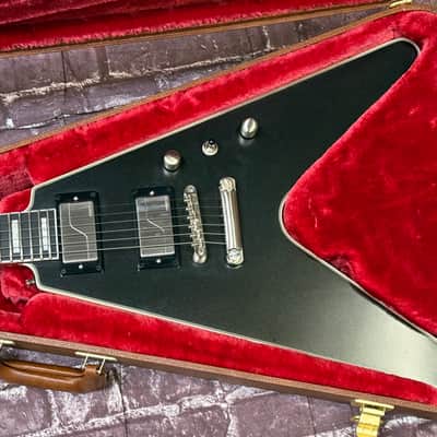 Epiphone Flying V Prophecy 2024 Black Aged Gloss w/ UPGRADED GIBSON CASE New Unplayed 6lbs12oz #158 image 5