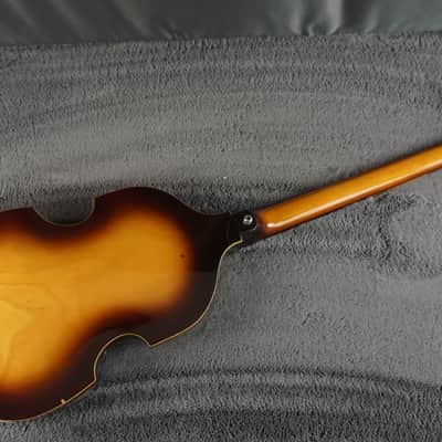 Greco Violin Bass Vintage - Sunburst Semi-Hollow Lefty image 15