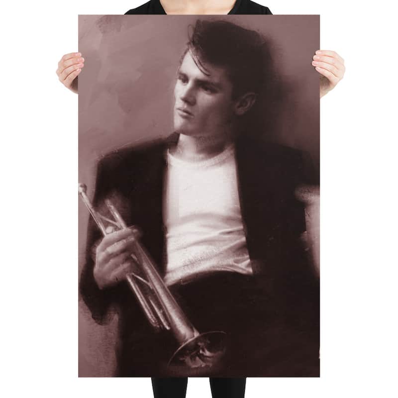 Dreamopedia Chet Baker portrait poster print 24"*36" Color matte image 1