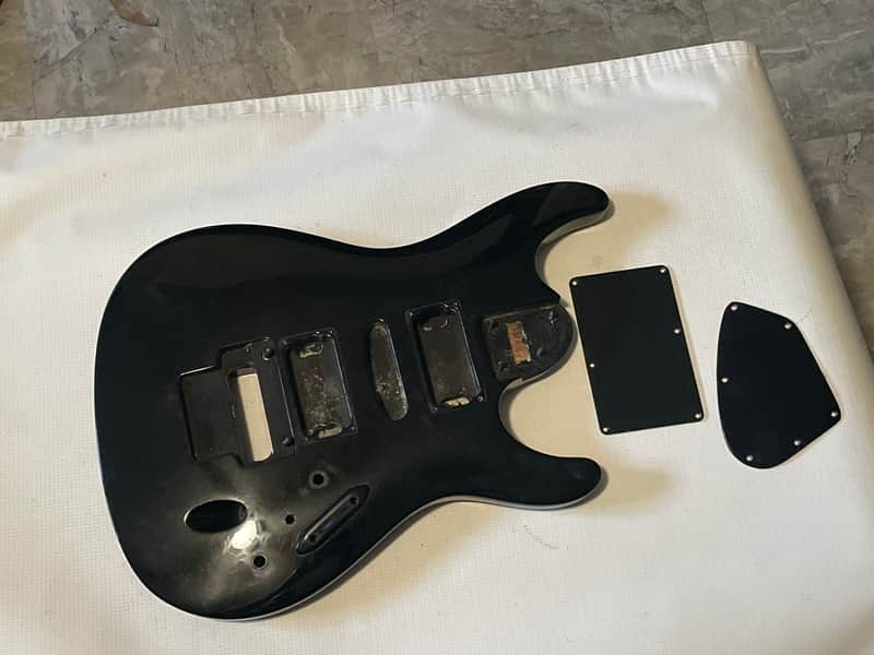 1990's Korean Ibanez S470 S Series Black Guitar Body LO-TRS Tremolo Ready image 1