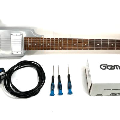 Custom Gizmotron equipped guitar infinite sustain experimental musical instrument The Gizmo Tronic 2023 - Silver relic image 2