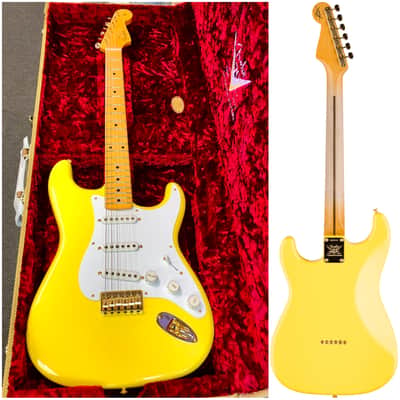 Fender Custom Shop Limited Edition 1954 Hardtail Stratocaster® DLX Closet Classic, 1-Piece Quartersawn Maple Neck Fingerboard - Faded Aged Canary Yellow image 1