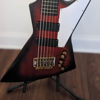 6-String Explorer Bass Oxbloodburst image 1