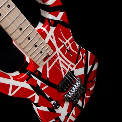 EVH Striped Series LH, R/B/W Electric Guitar SN EVH2111035 image 7