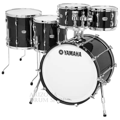 Yamaha New Recording Custom Solid Black 5pc w/ 22x16 Bass Drum , In Stock ! image 2