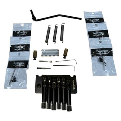Bootlegger Guitar Headless Floating Tremolo  2024 - Black & String Locks image 1