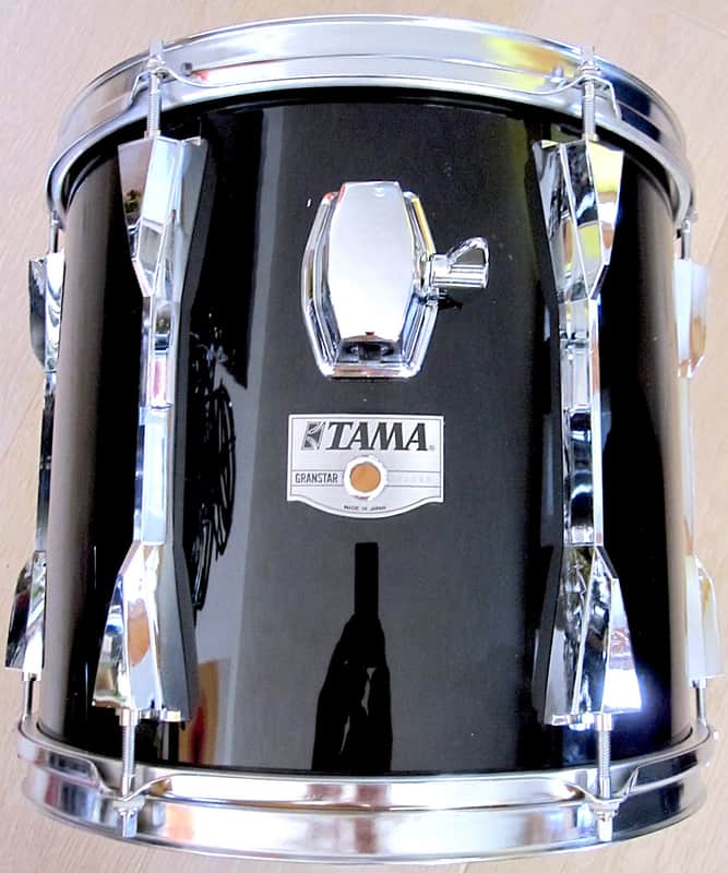 12" x 11" Tama Granstar Tom Drum, Jet Black Wrap - Vintage image 1