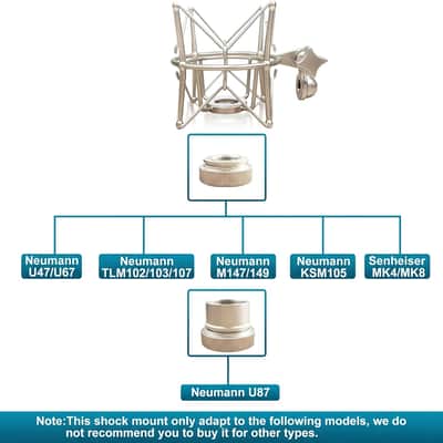 Spider Microphone Shock Mount Mic Holder - Anti Vibration Metal Spider Shockmount Compatible with Condenser Microphones image 2